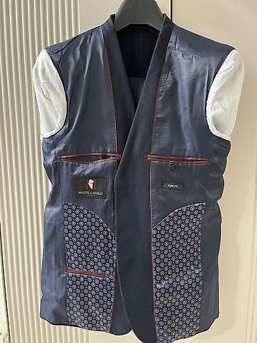 купить свитер мужской: Мужской костюм Monte Cavalli — темно‑синий, модель Slim Fit. Новый — 3