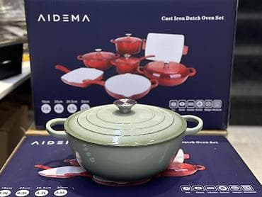 кухинний набор: Чугунный набор посуды 7 в 1 AIDEMA Состав набора: - круглые — 3