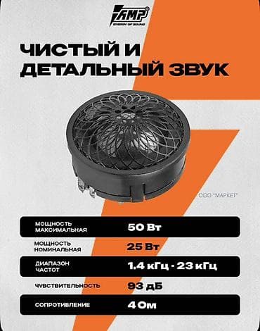 Унаа үчүн динамиктер: Твиттеры AMP PRO X TW15 SILK пищалки - Купольные высокочастотные — 10