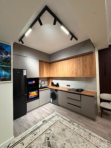 Недвижимость: 2 комнаты, 56 м², Элитка, Пишпек Элитка, 13 этаж, Дизайнерский ремонт — 1