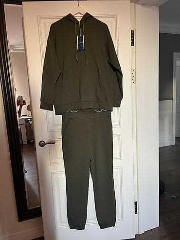 куплю одежды: Новый Костюм спортивный (худи + джоггеры), цвет хаки. - Верх: худи с — 4