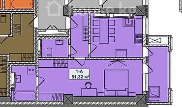 бай таш квартира: 1 бөлмө, 50 м², Элитка, 8 кабат, Даяр ПСО (өзү оңдоп түзөтүп бүтүү үчүн) — 3