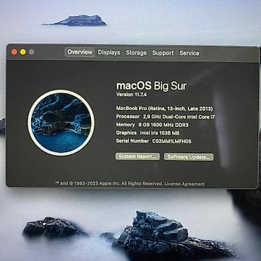 macbook apple: Macbook Pro 13 2013 retina - core i7 2,8ghz - ssd 500gb - ram 8gb - — 7