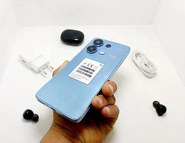 redm: Redmi, Redmi Note 13, Б/у, 128 ГБ, цвет - Голубой, 1 SIM, 2 SIM — 4