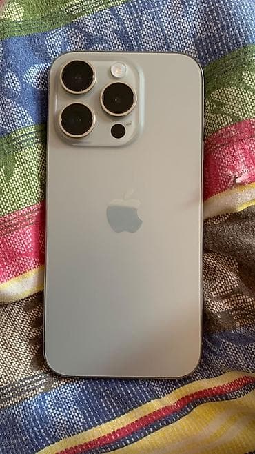 iphone 17: IPhone 15 Pro, Б/у, 128 ГБ, Natural Titanium, Чехол, 92 % — 1