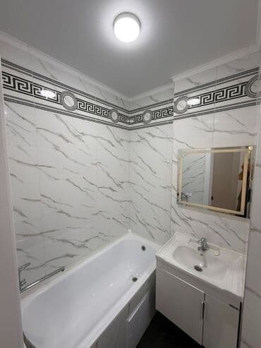 купить квартиру под самоотделку в бишкеке: 1 комната, 42 м², Элитка, 12 этаж, Евроремонт — 7