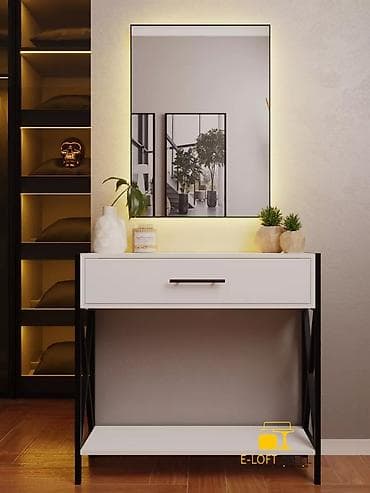 консольный стол: Консоль/прихожая в стиле лофт от E-LOFT STEEL. - Габариты: ?90 см — 4