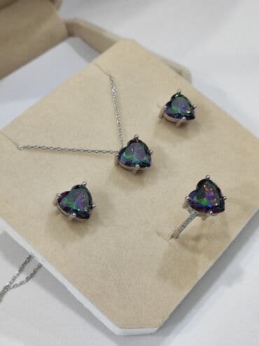 самые красивые свадебные платья в мире: Серебряный Набор Сердечка Серебро 925 пробы Дизайн Италия Размеры — 4