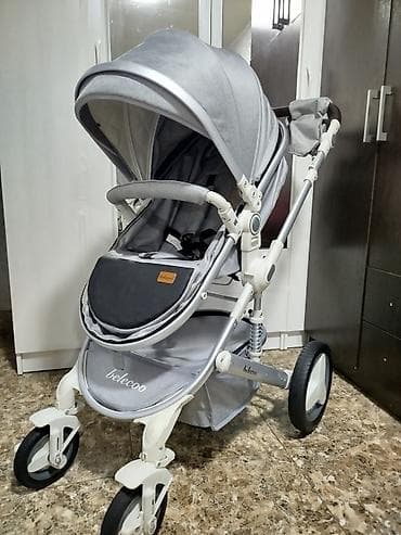 игрушечные коляски для детей: Коляска, цвет - Серебристый, Новый — 8