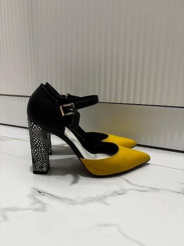 стильный обувь: Кожаные Элегантные туфли с острым носком, выполненные в комбинации — 2