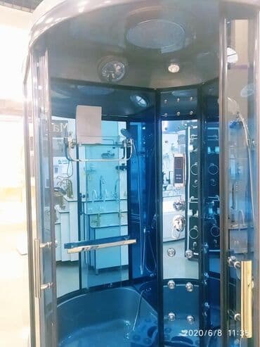 баня с бильярдом: Душевая кабина размер 100*100 высота 215 навороты Свет — 3