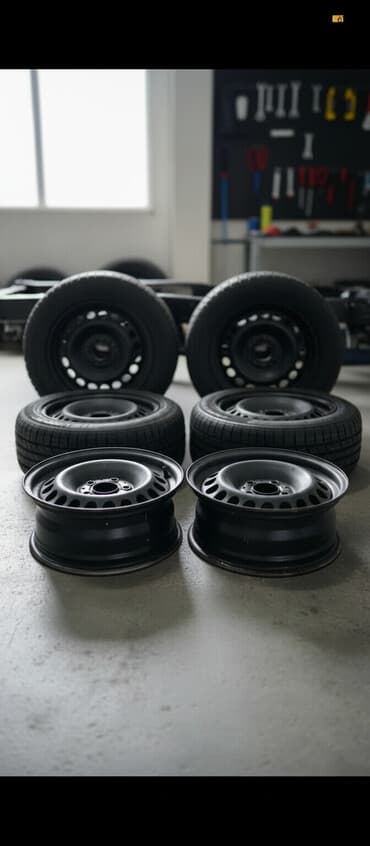 sp 4: Железные Диски R 15 Mercedes-Benz, Комплект, отверстий - 5, Б/у — 2