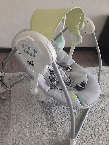 детская коляска 3 в 1: Детский шезлонг, Электронная, Железо, цвет - Серый — 1