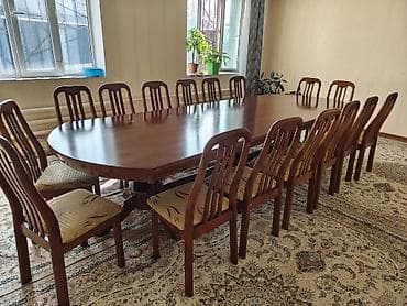 Стол и стул для зала, Самовывоз, цвет - Коричневый