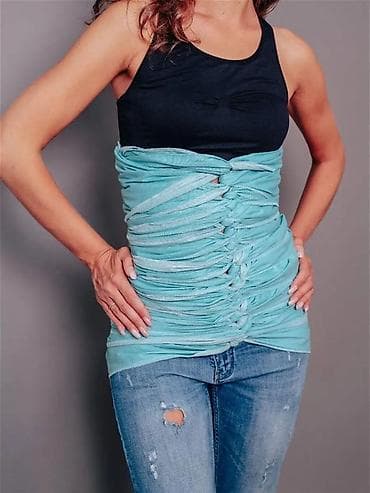 черный корсет: Многофункциональный бандаж‑шарф/намотка для талии и живота - — 1