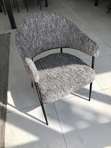 Үй жана бакча: Кафе, ресторандар үчүн отургуч, Жаңы, Темир, түсү - Боз — 1