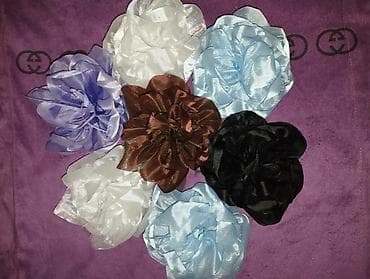 тунгуч 1: Текстильные броши-цветы ручной работы - Материал: атлас/сатин с — 8