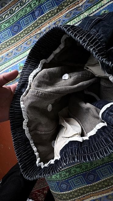 джинсы бананы мужские бишкек: Джинсовые брюки свободного кроя - Материал: плотный деним — 6