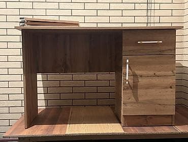 дсп мдф: Компьютерный стол, Новый, С полками — 1