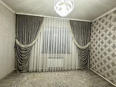 шторы для окна: Комплект штор, Блэкаут, С ламбрекеном, Изготовление на заказ, Для зала — 4