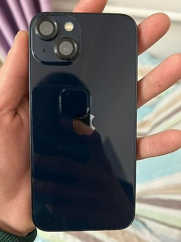 IPhone 13, Б/у, 128 ГБ, Midnight, Защитное стекло, Чехол, 87 %