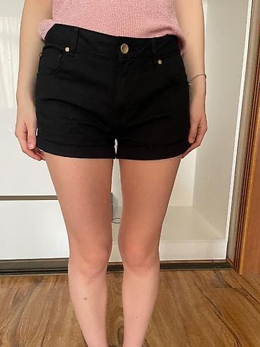 шорты женский: Черные женские шорты Calliope, размер XS. - Классический крой с — 4