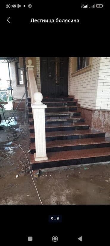 помещение для кафе: Фасад Сары таш Гранит сокол ступенька Балясина перила тумба бардык — 6