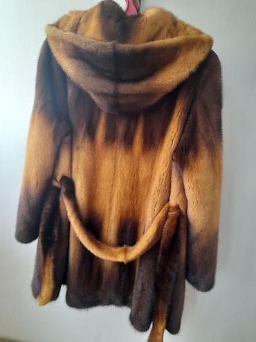 lost cherry: Шуба, По колено, Канада, С капюшоном, 2XL — 3