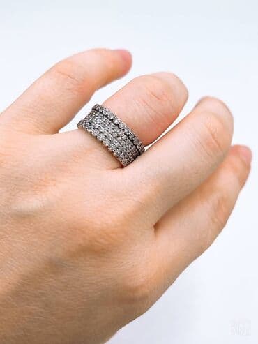 свадебное платья для беременных: Кольцо, Коктейльное, Проба 925, Женские, Фианит, Новый — 7