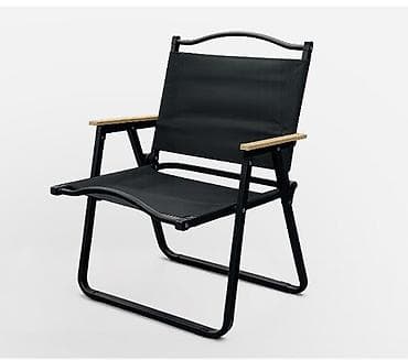 складной стульчик: Походный складной стул, Новый, Железо, цвет - Черный — 1