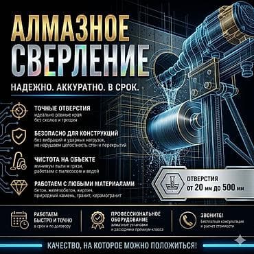 Сверление, бурение: Алмазное сверление отверстий Надежно. Аккуратно. В срок. - Точные — 1