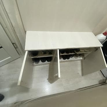 Гарнитур для прихожей, Б/у, Шкаф, Вешалка, ДСП, Самовывоз, цвет - Бежевый — 2