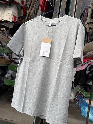 джинсы широкие: Футболка унисекс New Style (Oversize) - Цвет: светло-серый меланж - — 1