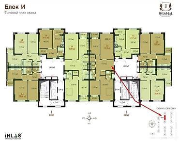 gala group: 3 комнаты, 97 м², Элитка, 14 этаж, Готовая ПСО (под самоотделку) — 2
