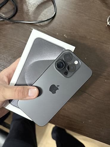 IPhone 15 Pro, Б/у, 256 ГБ, Black Titanium, Коробка, 84 %