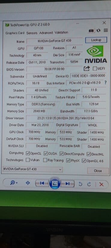 Мониторлор: Видео карта, Колдонулган, NVidia, GeForce GT, 2 ГБ, ПК үчүн — 4