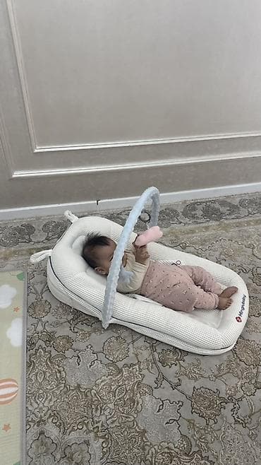 air conditioner: Детское гнездышко-кокон с дугой и подвесными игрушками - Мягкое — 1