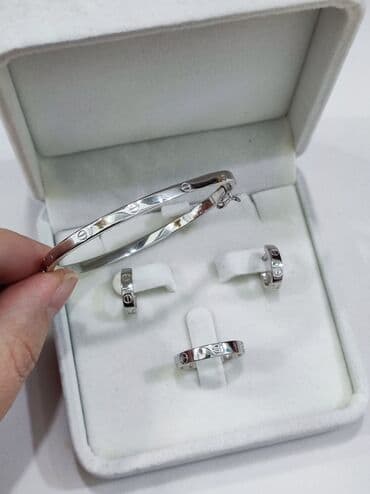 самые красивые свадебные платья в мире: Серебряный Набор+ браслет Карьтие Дизайн Италия Серебро 925 пробы — 9