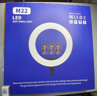 микроскоп для телефона: Кольцевая лампа 56см M22 LED soft ring light Состояние идеальное — 3