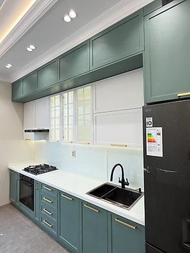 шкаф для кухни: Кухонный гарнитур, цвет - Зеленый — 8