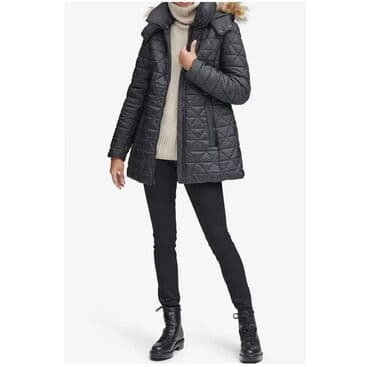 Айымдардын кийими: MARC NEW YORK. Стеганая куртка с отделкой из искусственного меха на — 4