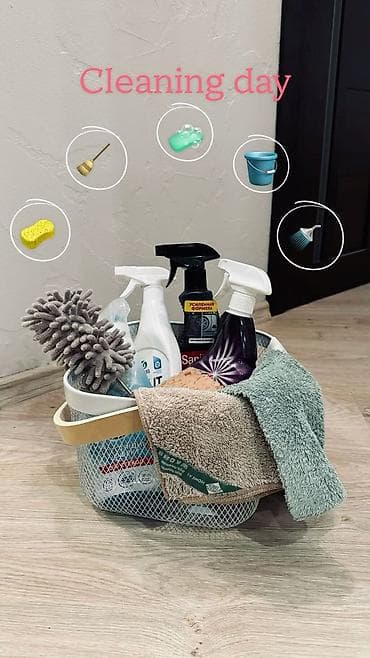 сушилка для пасуды: Набор для уборки “Cleaning day” Комплект включает: - Металлическая — 1