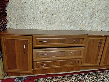 Стенка-шкаф, Тип стенки-шкафа: Модульная, Для зала, Б/у, Особенности: С отделением под телевизор