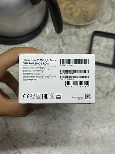 dark project: Redmi, Redmi Note 13, Б/у, 256 ГБ, цвет - Черный, 2 SIM — 2