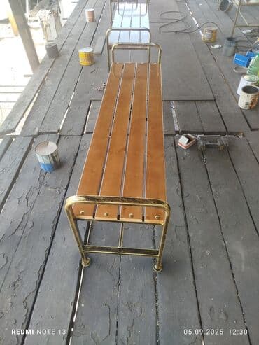 садовые мебели: Скамейка с навесом 15000сом скамейка с подлокотник 6500 — 18