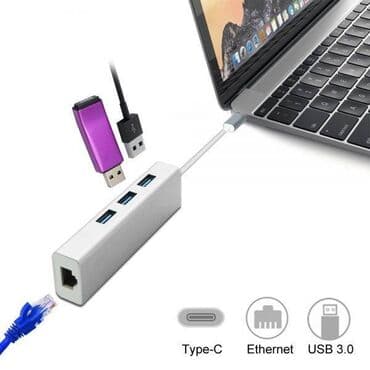 сетевой кабель от роутера к компьютеру купить: Type-c адаптер Type-C to RJ45, USB3.0 Высококачественный сетевой — 1