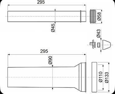tim: Патрубки и монтажный комплект для инсталляции унитаза для Инсталляции — 8