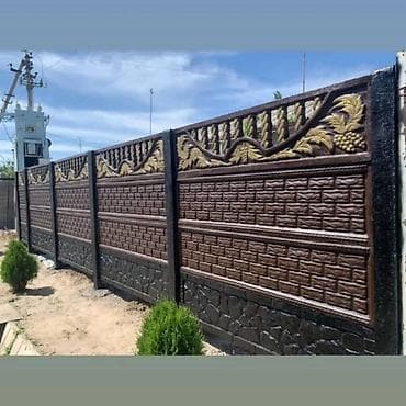 Железобетонная заборная плита, Длина: Другая длина, Высота: Другая высота, Толщина: Другая толщина — 2