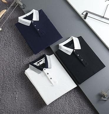 Футболкалар: Мужские футболки-поло с коротким рукавом - Классический крой с — 2