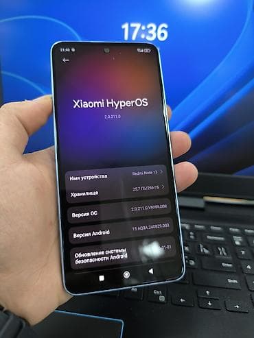 xiaomi hyperos цена: Redmi, Redmi Note 13, Новый, 256 ГБ, цвет - Голубой, 2 SIM — 2